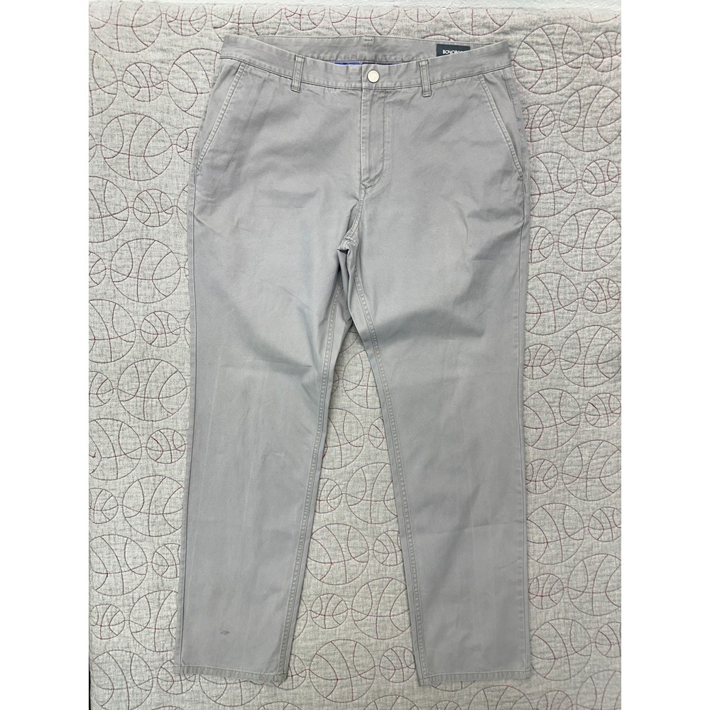 Bonobos Chinos Gray Stretch Washed Athletic / Mens 36x32